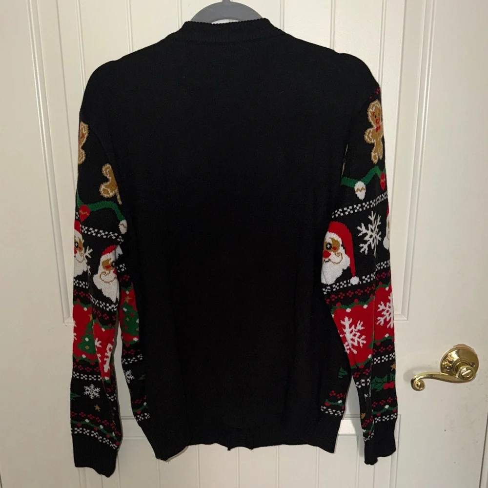 NWOT Holiday Black Cardigan with LED Lights